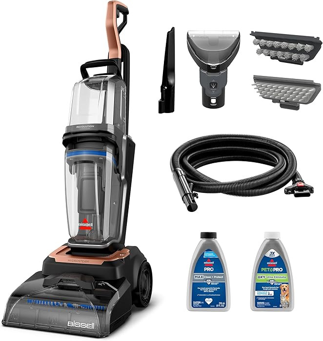 BISSELL Revolution HydroSteam Carpet Cleaner, Upright Deep Cleaner, HydroSteam Technology, 4-inch... | Amazon (US)