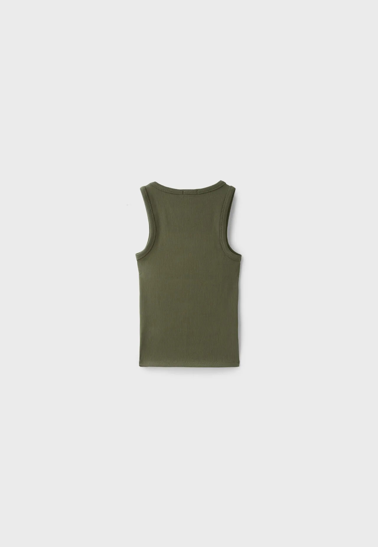 Ribbed cotton racerback top | Stradivarius (UK)
