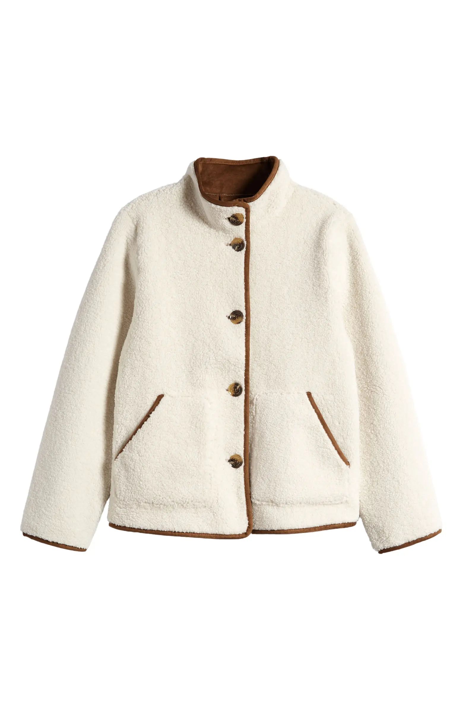 Faux Shearling Boxy Jacket | Nordstrom