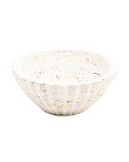 10in Fluted Travertine Stone Bowl | TJ Maxx