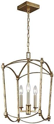 Feiss F3321/3SMS Thayer Lantern Candle Chandelier, 3-Light, 180 Watts, Smith Steel (20"H x 12"W) ... | Amazon (US)