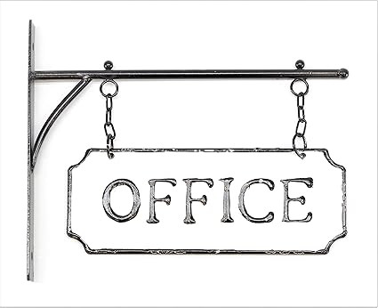 Silvercloud Trading Co. Rustic Hanging Double-Sided Office Embossed Black on White Enamel Metal S... | Amazon (US)