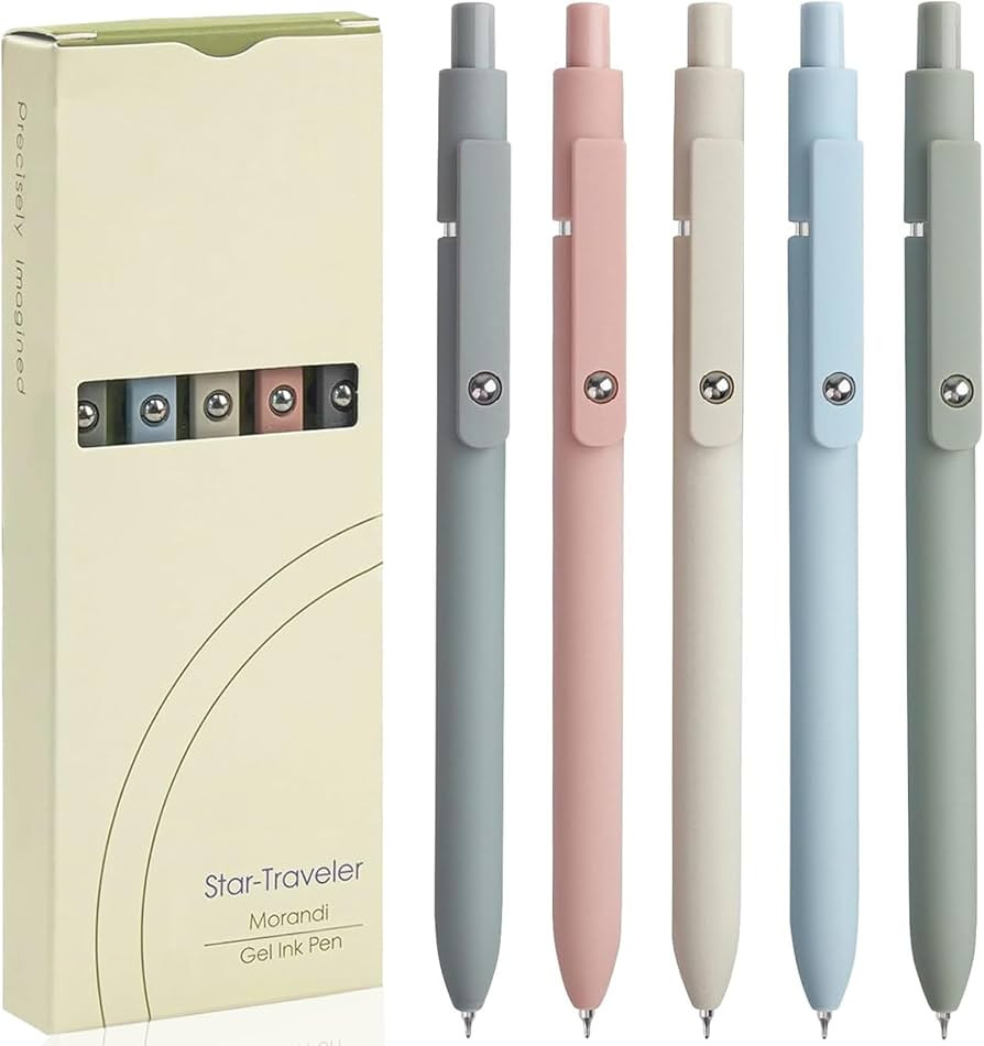 Gel Pens, 5Pcs 0.5mm Fine Point Pens With Smooth Wirting,Quick Dry Aesthetic Pens For Journaling,... | Amazon (US)