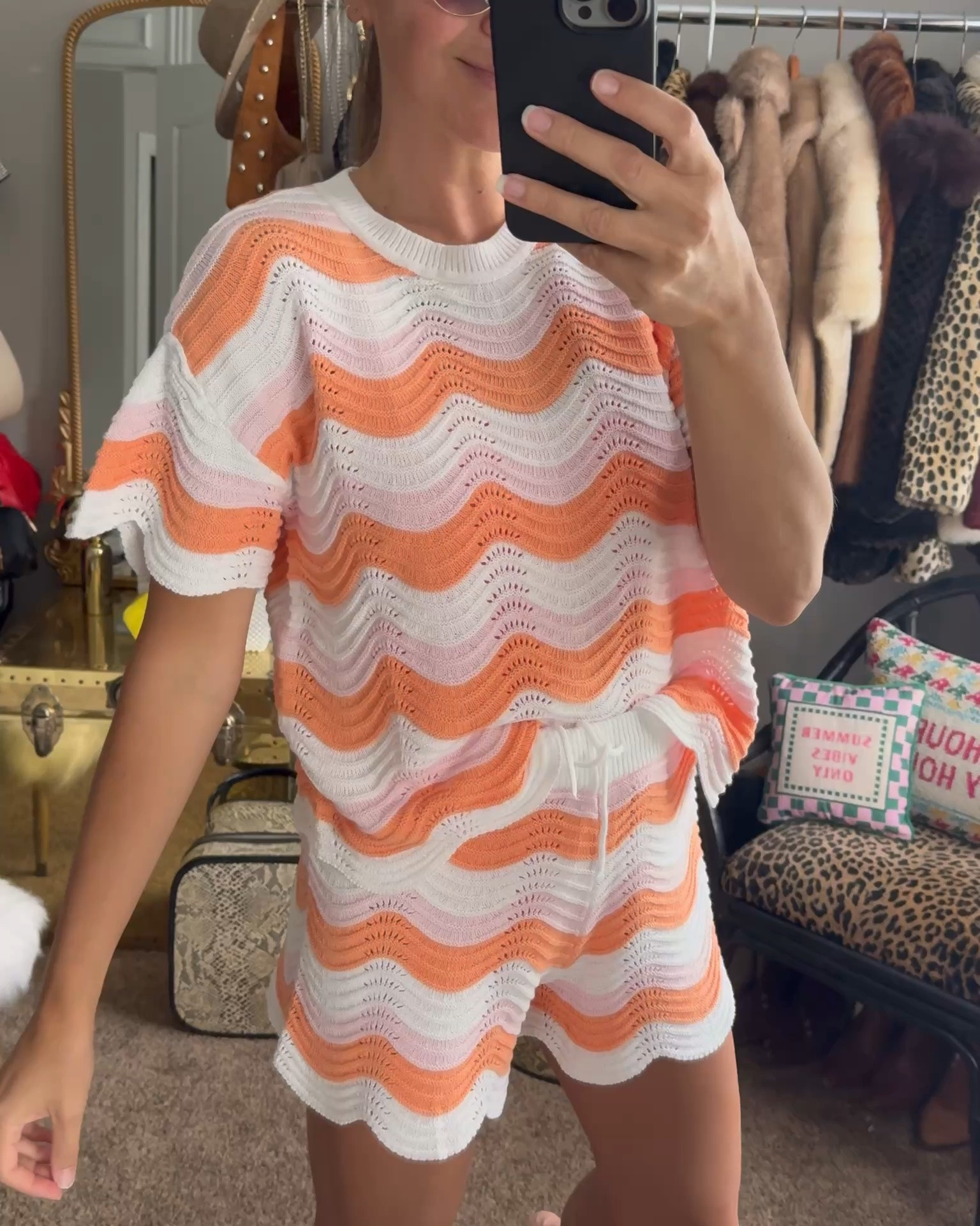 Cute scalloped two piece crochet cover up— 3 colors to choose from, under $20! Wearing a medium in the top and a small in the shorts.

Rubbed one piece with crochet details— Wearing a medium in coral (but I feel like
I could size up to a large for length). Light padding, a little cheeky, five colors.

Beach cover up

#LTKmomlife #LTKSwim #LTKTravel