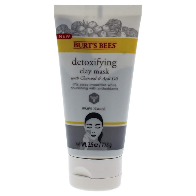Burt's Bees Detoxifying Clay Mask for Unisex, 2.5 Ounce | Amazon (US)