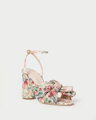 Camellia Tan Floral Bow Heel | Loeffler Randall