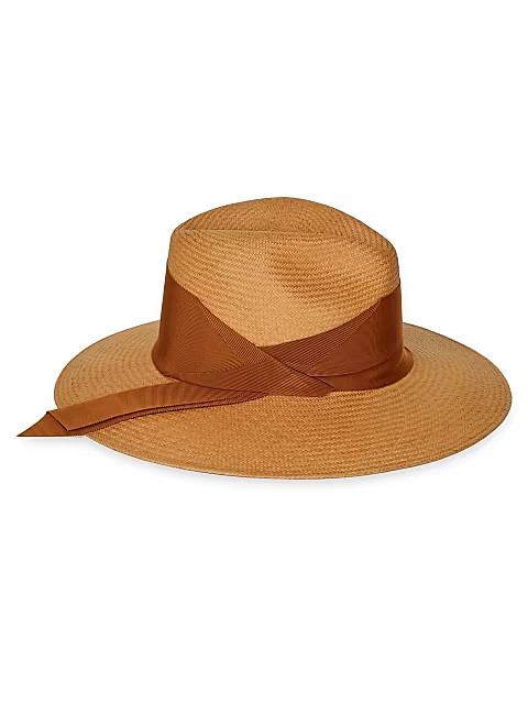 Freya Gardenia Woven Straw Fedora | Saks Fifth Avenue
