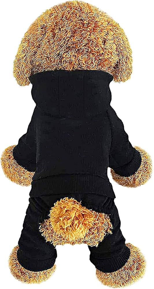 Dog Hoodie, Pet Jumpsuit Fleece Sweatshirt with Buttons, Dog Clothes, Dog Cold Weather Coats, Dog... | Amazon (US)
