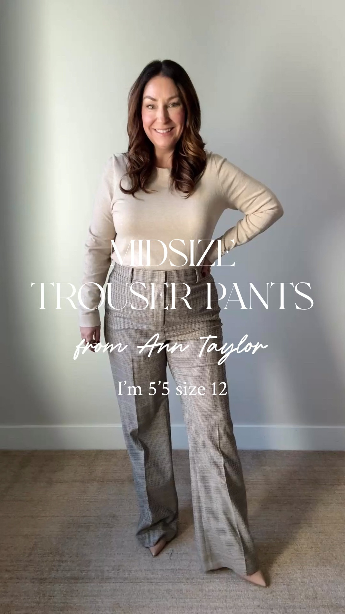 Winter workwear with Ann Taylor trouser pants now 50% off! 

I’m 5’5 wearing size 12 Regular length and unaltered. Some ran long and would need to be hemmed or opt for petite length. Wearing large in tops 

#LTKSeasonal #LTKMidsize #LTKOver40