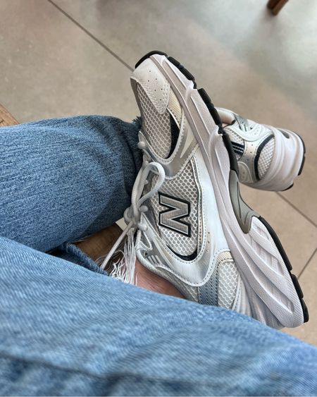 My New Balance 530 sneakers that I 🫶🏼.  Comfortable + cute with jeans, athleisure and activewear and total dad sneakers 👟 

Sizing is unisex, which don’t usually fit me well, but these do… they’re not too wide on my narrow feet. Took my usual women’s size. 


#LTKFitness #LTKShoeCrush #LTKActive