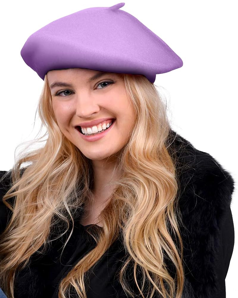 Parquet Solid Color French Beret Hat. Classic French, Casual and Chic Lightweight Cap for Women | Amazon (US)