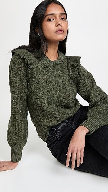 Hollydene Ruffle Shoulder Pullover Sweater | Shopbop