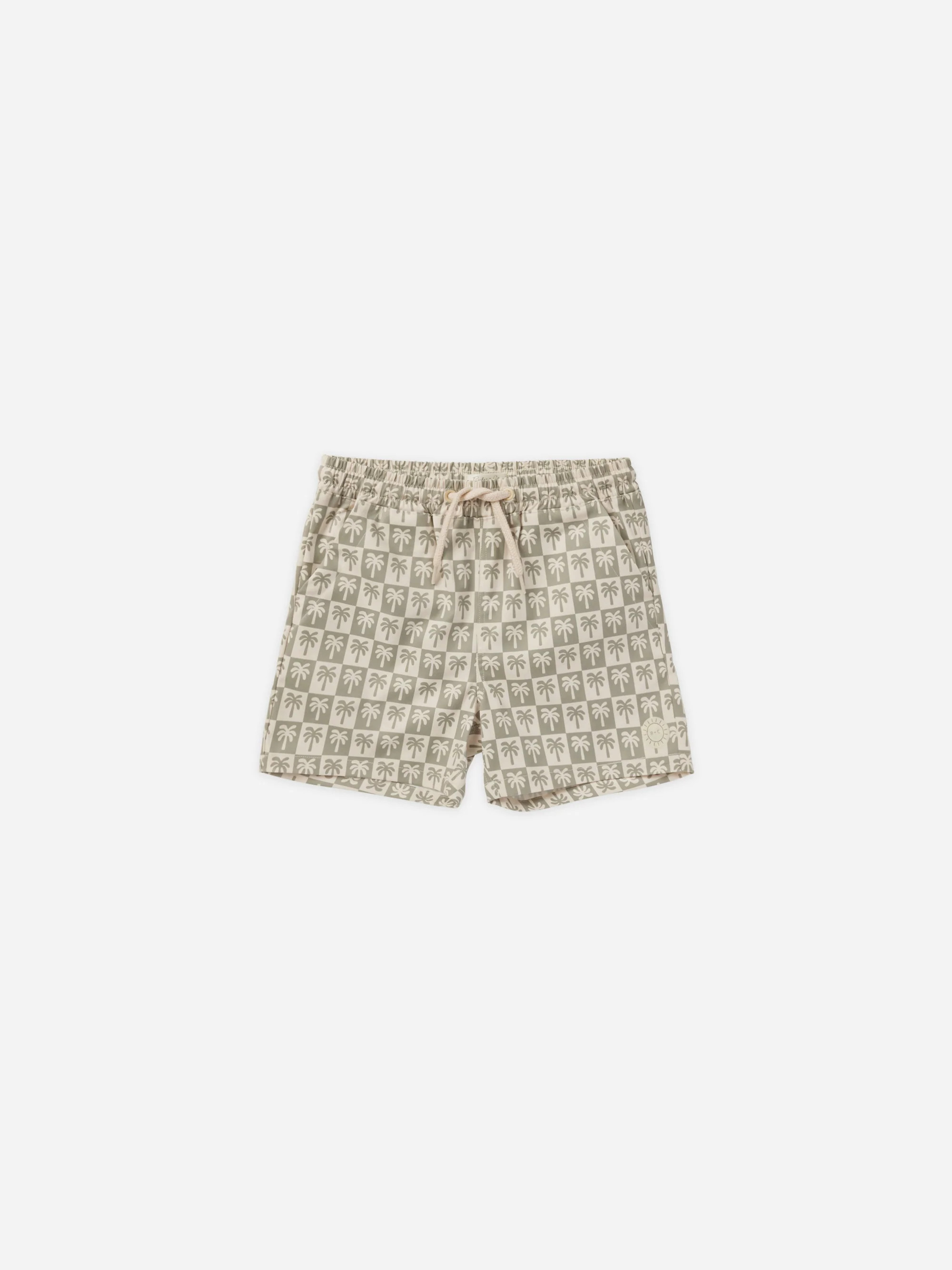 Boardshort || Palm Check | Rylee + Cru