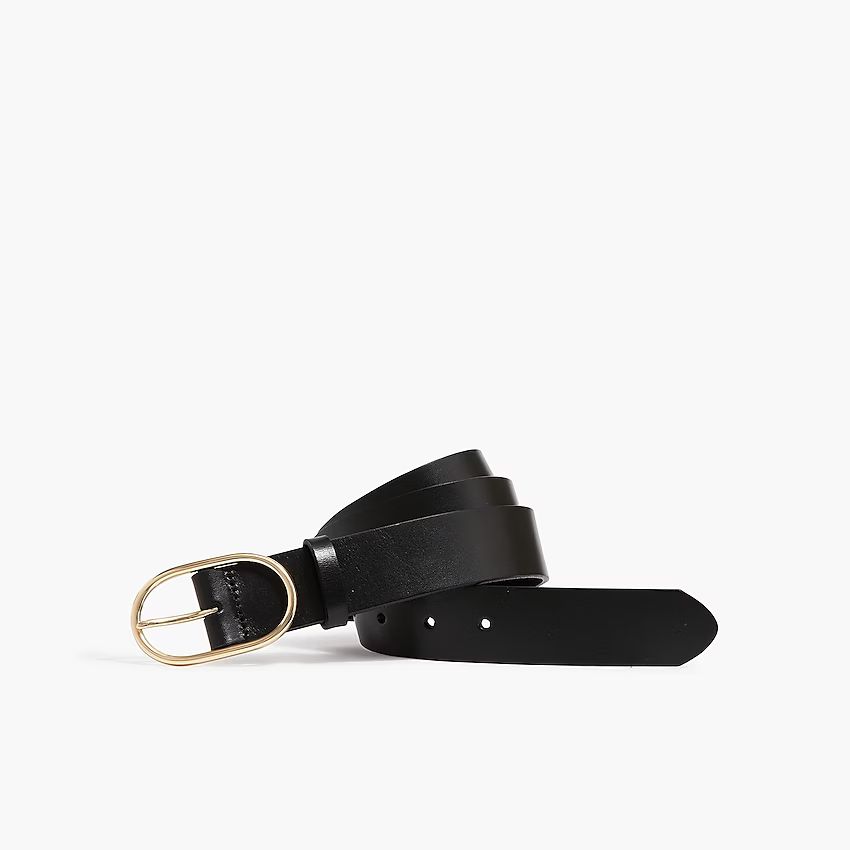 Oval buckle leather belt | J.Crew Factory