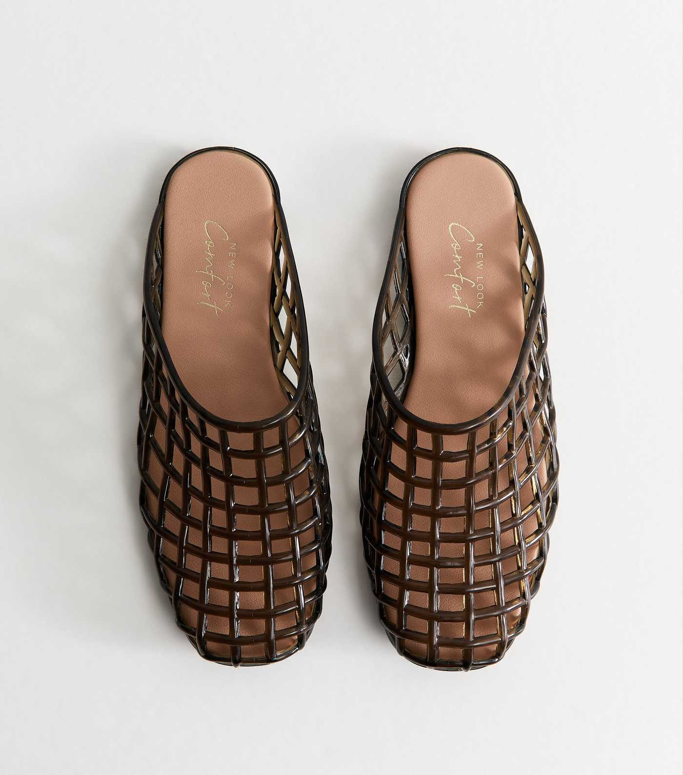 Black Lattice Jelly Mules | New Look | New Look (UK)