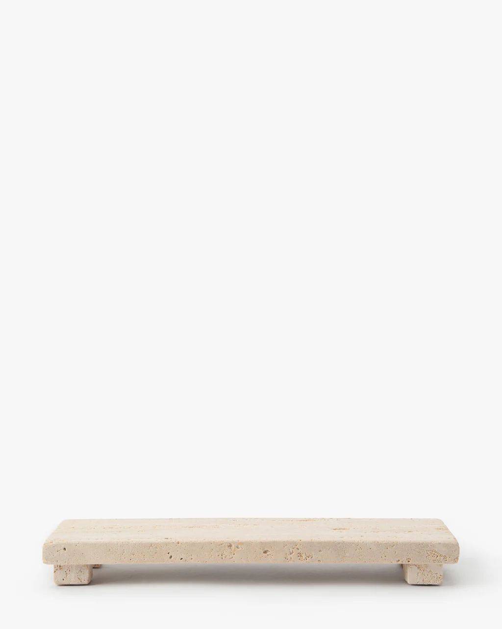 Beige Travertine Footed Serving Board | McGee & Co. (US)