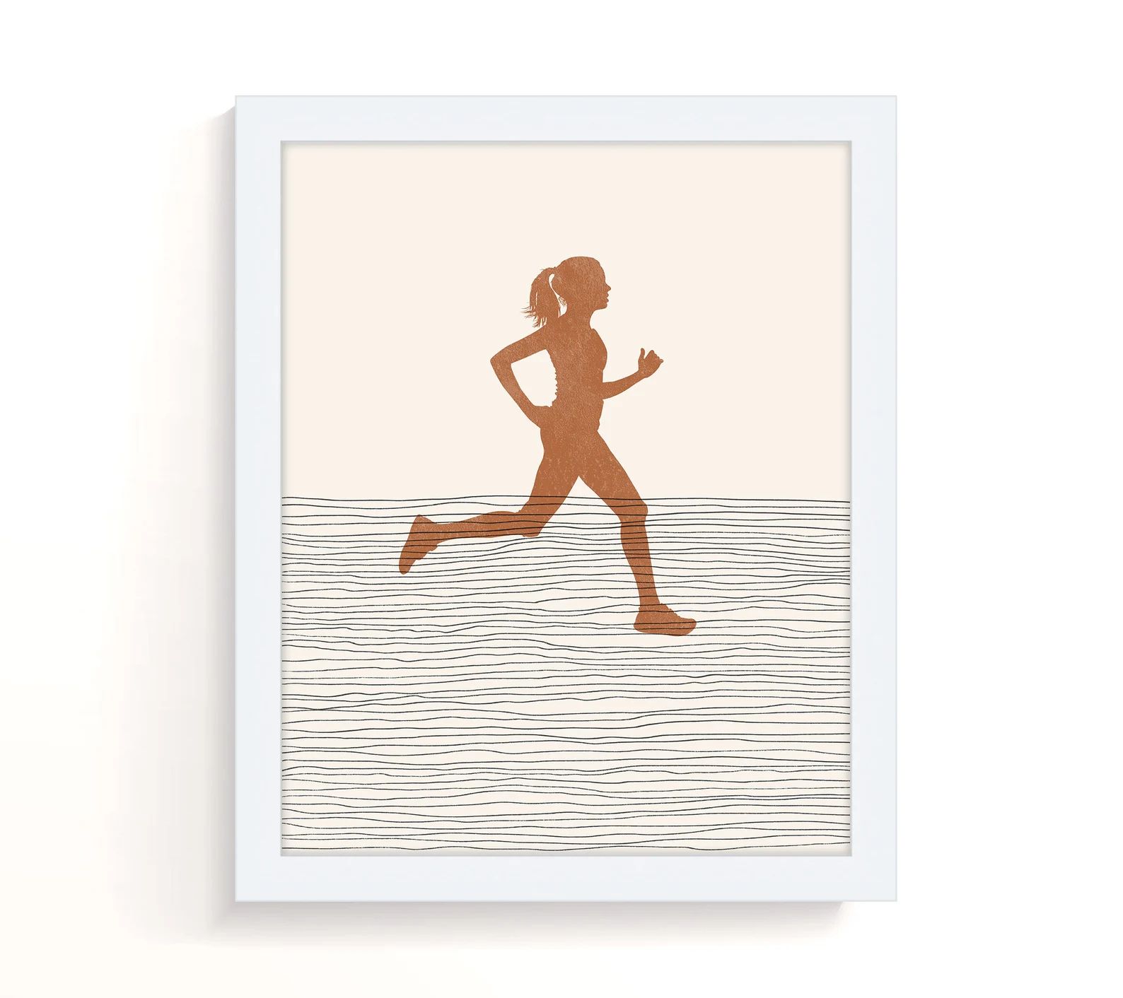 Boho Runner Print - Runner Wall Art / Decor, Minimalist Running Poster, Girl Runner Illustration,... | Etsy (US)