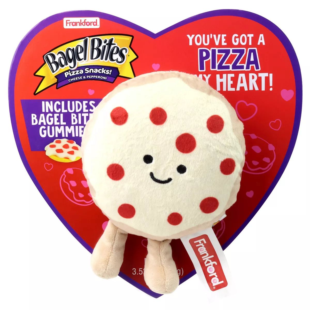 Kraft Valentine's Plush Heart Box Bagel Bites Gummies - 3.5oz | Target