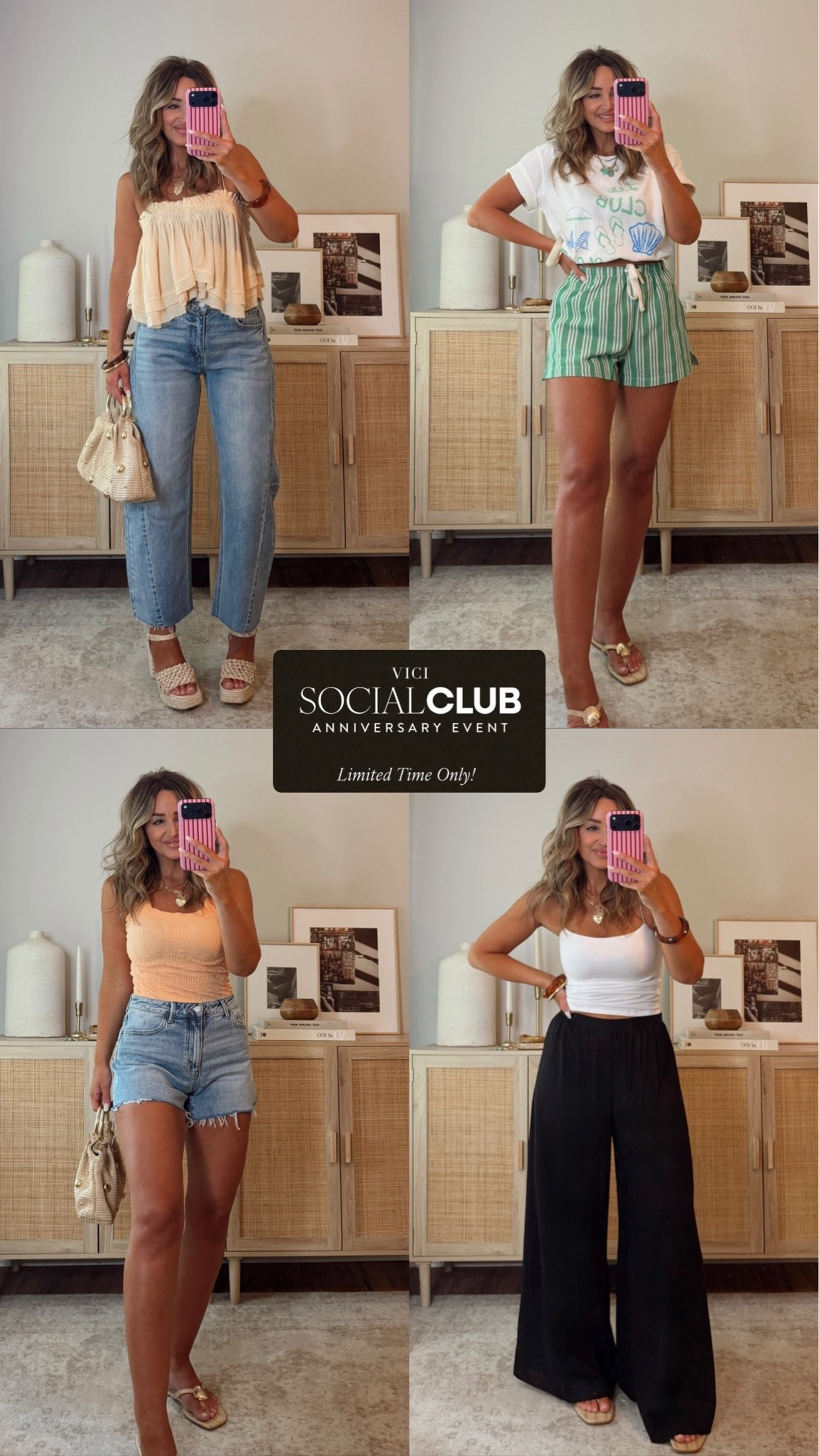 for two days only— use code LEANN40 when expired use code LEANN35 what to wear all summer long ☀️🦋 wearing a size S in almost everything. size 27 jeans, M black pants, M jean skirt (this runs small, size up) vici, summer outfits, spring outfits @VICI

#LTKootd