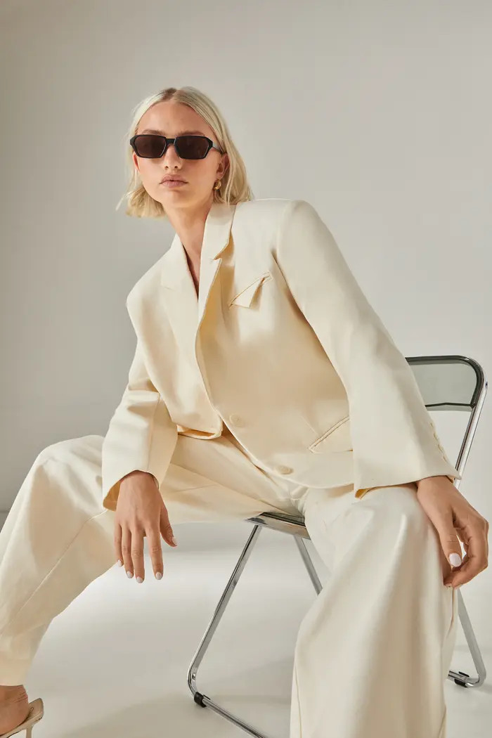 NASTY GAL Twill Oversized Tailored Blazer | Nordstrom | Nordstrom