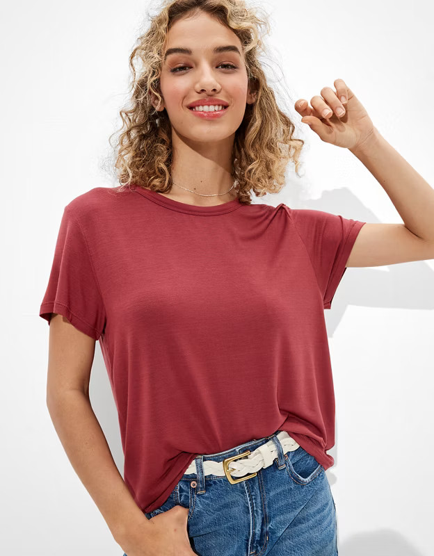 AE Soft & Sexy Crew Neck T-Shirt | American Eagle Outfitters (US & CA)
