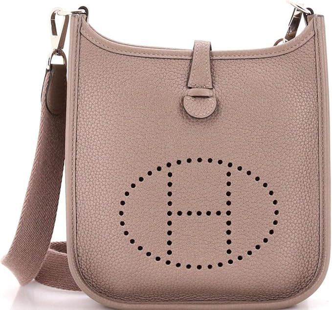 Amazon.com: Hermès, Pre-Loved Evelyne Bag Gen III Clemence TPM, Gris Asphalte : Amazon Luxury | Amazon (US)