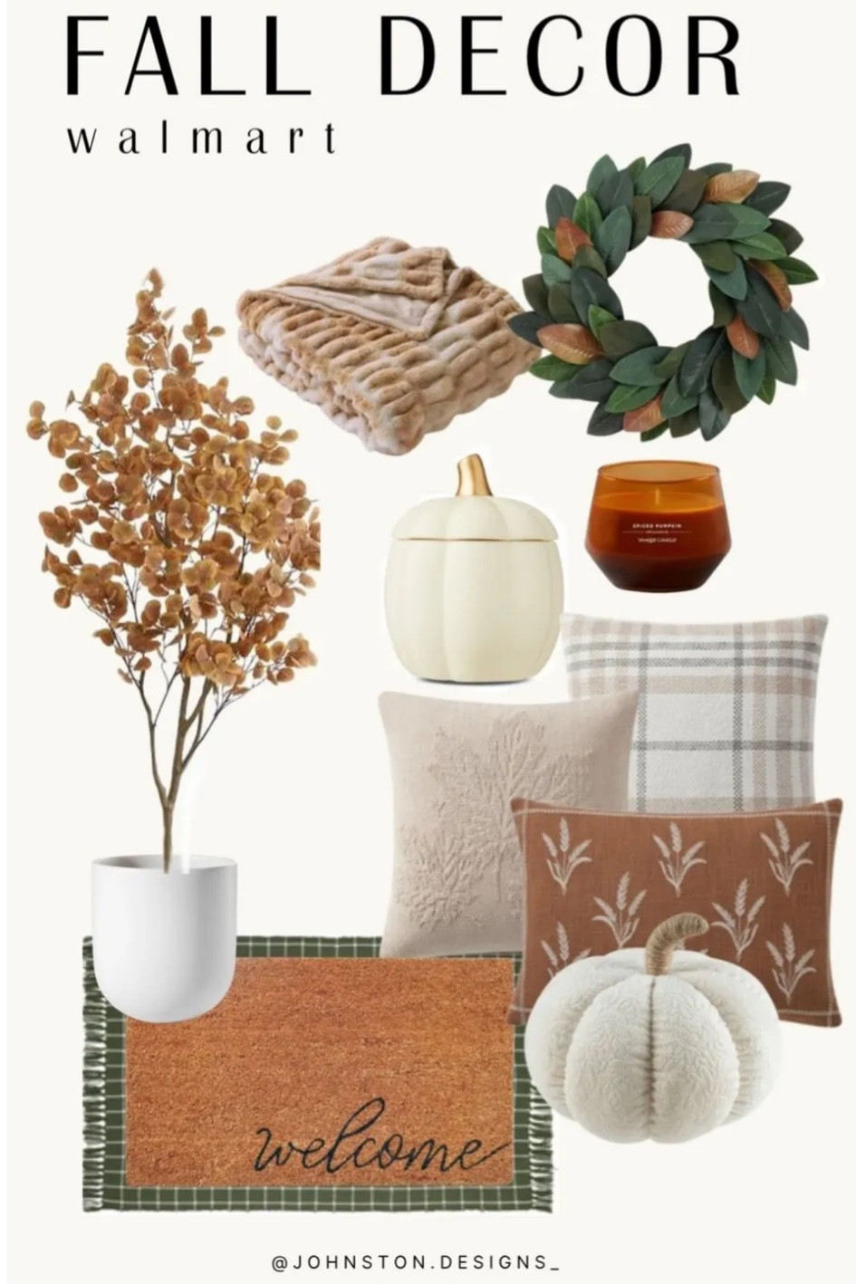 Fall Decor For The home - from walmart


Affordable home decor, walmart finds, home decor, fall styling, fall faux tree, fall accent pillows, fall wreath, pumpkin, fall candles, cozy blanket, cozy home 

#LTKFallSale #LTKHome #LTKSaleAlert