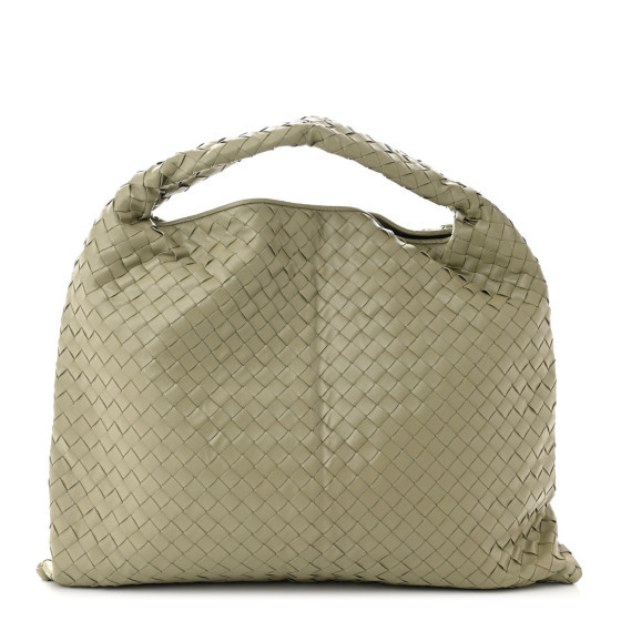 Nappa Intrecciato Large Hop Travertine | FASHIONPHILE (US)