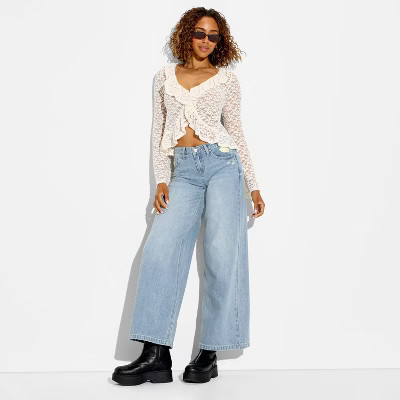 Women's Low-Rise Ultra Wide Baggy Jeans - Wild Fable™ | Target