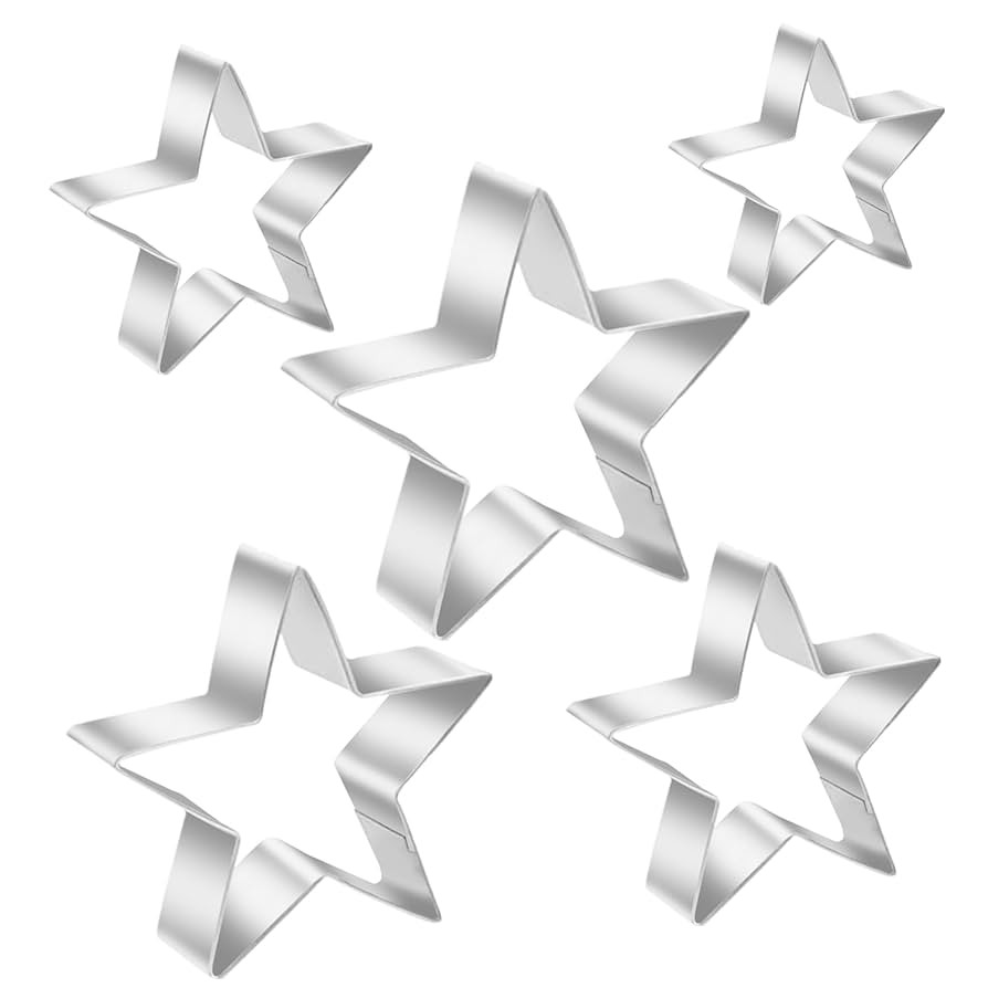 Star Cookie Cutters, 4th of July Cookie Cutters, Holiday Cookie Cutters,Stainless Steel Molds for... | Amazon (US)