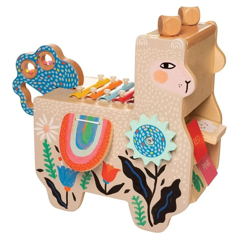 Manhattan Toy Musical Llama Wooden Instrument for Toddlers with Maraca, Drumsticks, Washboard & X... | Walmart (US)