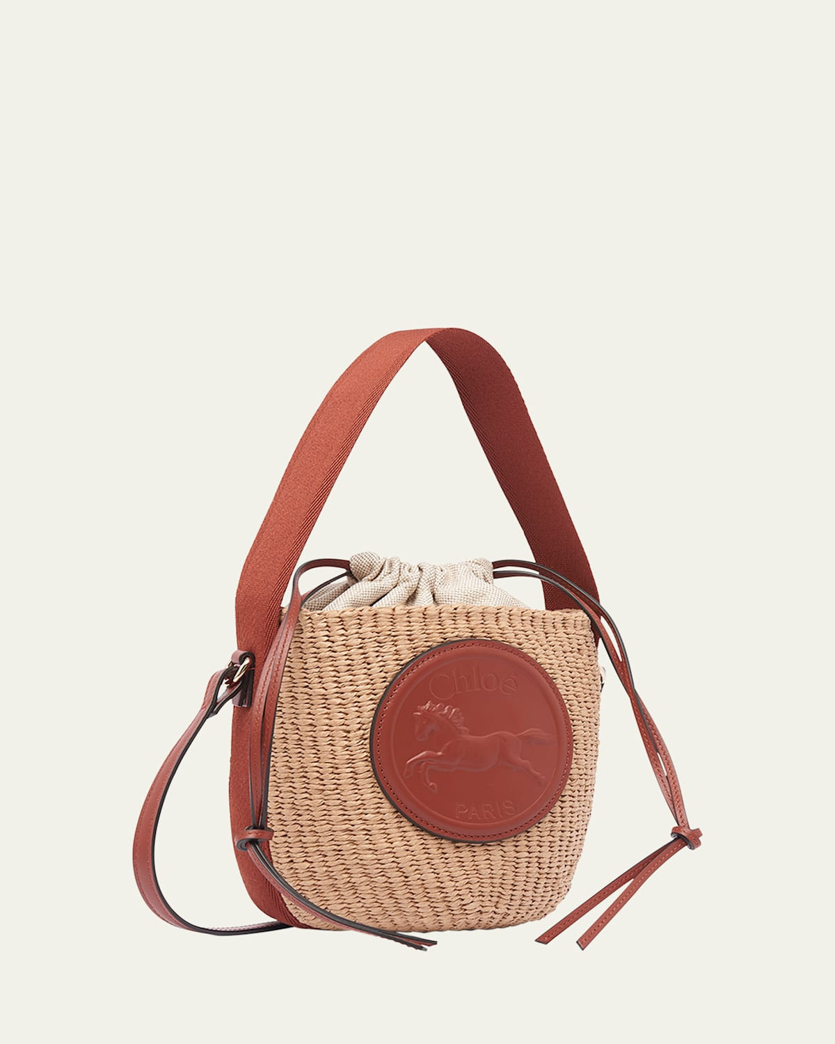 Horse Medal Bucket Bag in Paper and Leather | Bergdorf Goodman