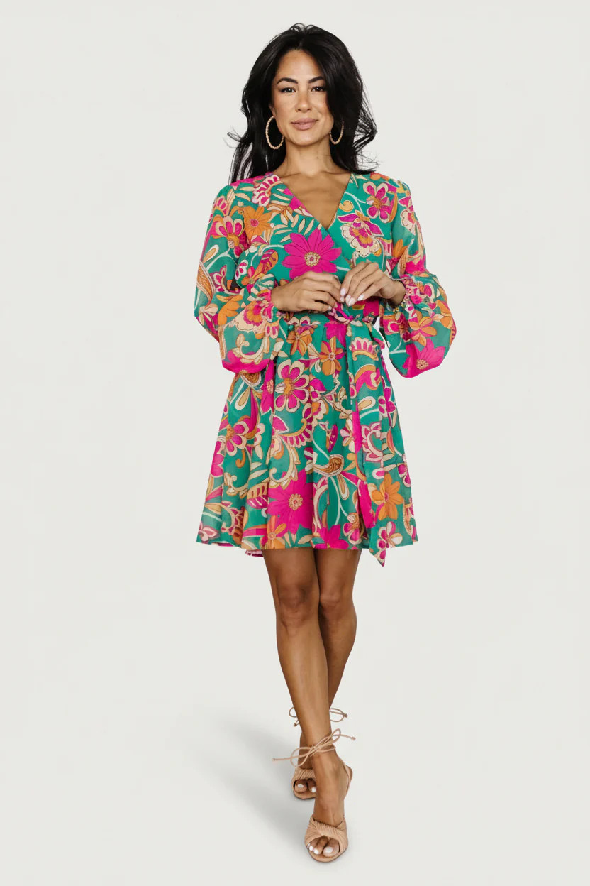 Wesley Mini Dress | Green Multi | Baltic Born