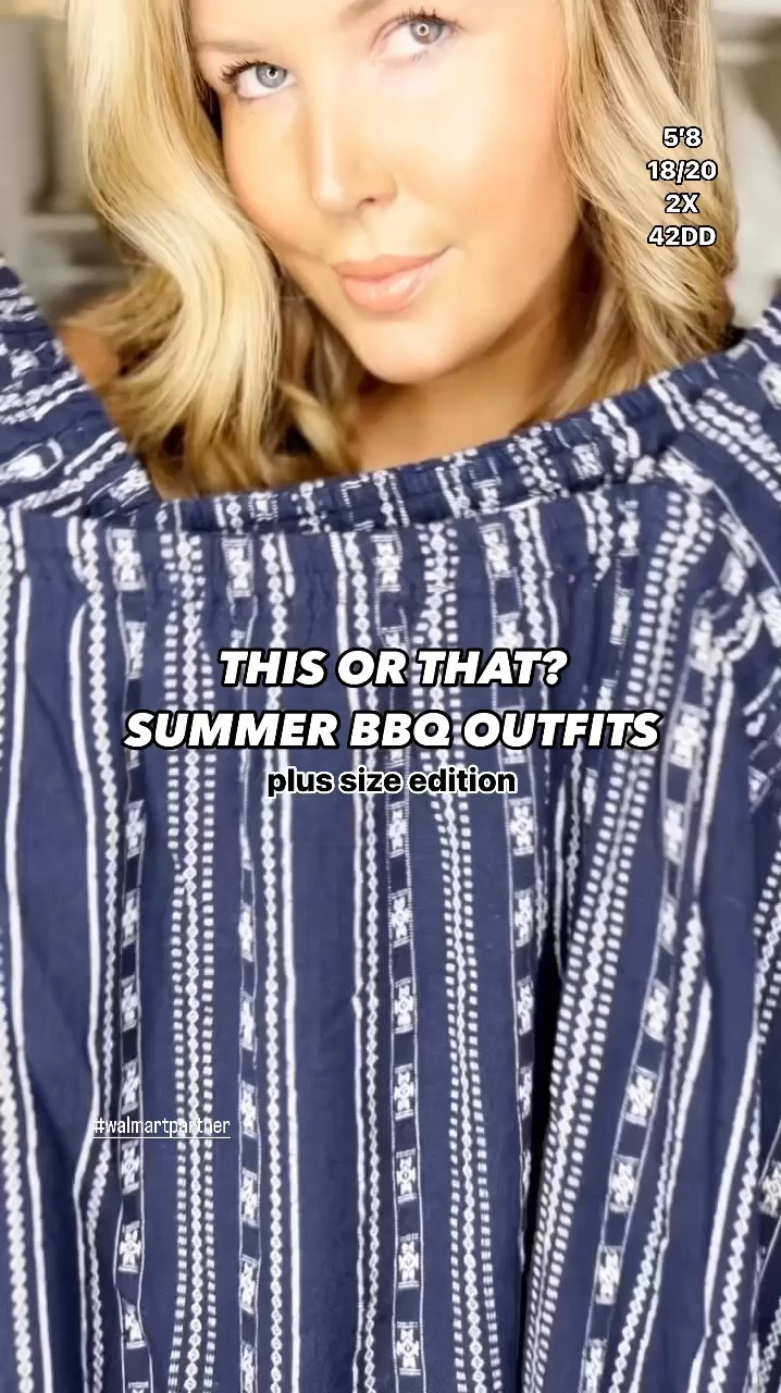 Loving these summer outfits from Walmart! 
This dress runs generous and I could probably do the XXL! I’m in a 2X here! 

These shorts I take a 20W in, and the top runs true to size and I wear the 2X! 

@walmartfashion @walmart #walmartpartner #walmartfashion 

#LTKPlusSize #LTKVideo #LTKFindsUnder50