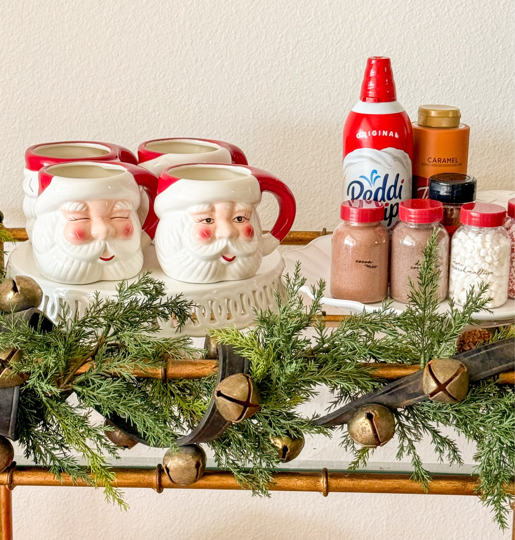 Shop for charming Santa mugs, hot cocoa kits and festive decorations to recreate this look for your holiday celebrations! 🎅🏻❤️🎄☕️

#LTKHoliday #LTKParties #LTKGiftGuide