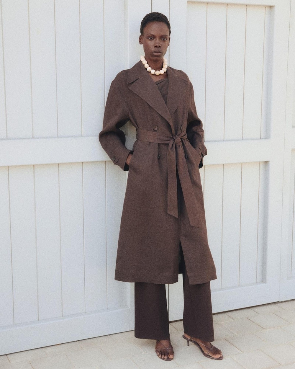 M.N.G - Beirut Double Breasted Linen Trench - Trench Coats (Brown) Beirut Double Breasted Linen Trench | THE ICONIC (AU & NZ)
