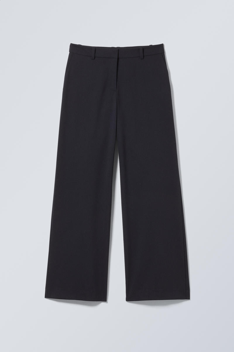 Low Rise Straight Leg Suiting Trousers | Weekday