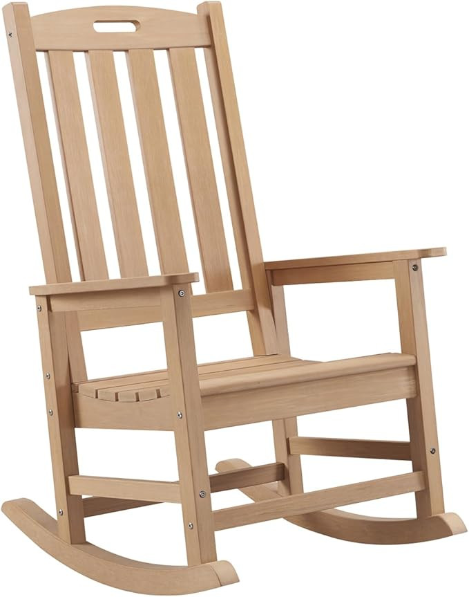 Psilvam Oversized Outdoor Rocking Chair, with 21" Wide Seat and 32" Tall Backrest, Pre-Assembled ... | Amazon (US)