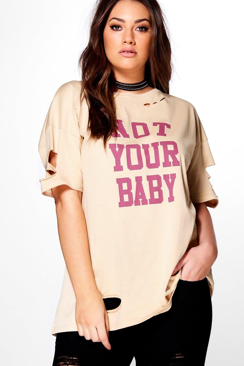 Plus Petra 'Not Your Baby' T-shirt | Boohoo.com (US & CA)