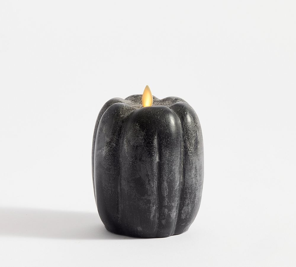 Premium Flickering Flameless Wax Pumpkin Candle | Pottery Barn (US)