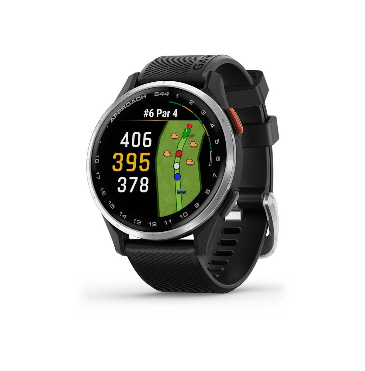 Garmin Approach S44, Silver/Black Silicone - Silver | Macy's