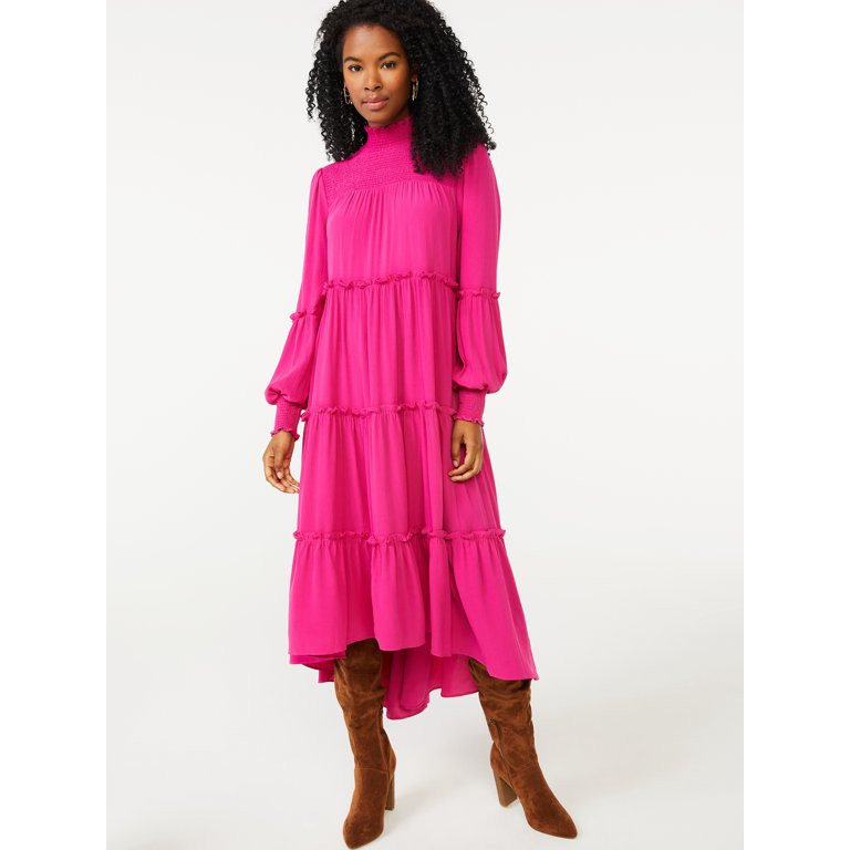 Scoop Women's Tiered Hi-Low Maxi Dress | Walmart (US)