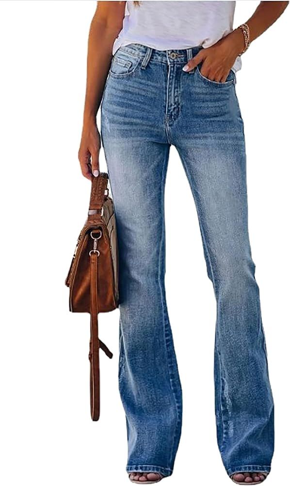 Glkaend Women's High Rise Stretch Curvy Bootcut Jeans (Size 5-17) | Amazon (US)