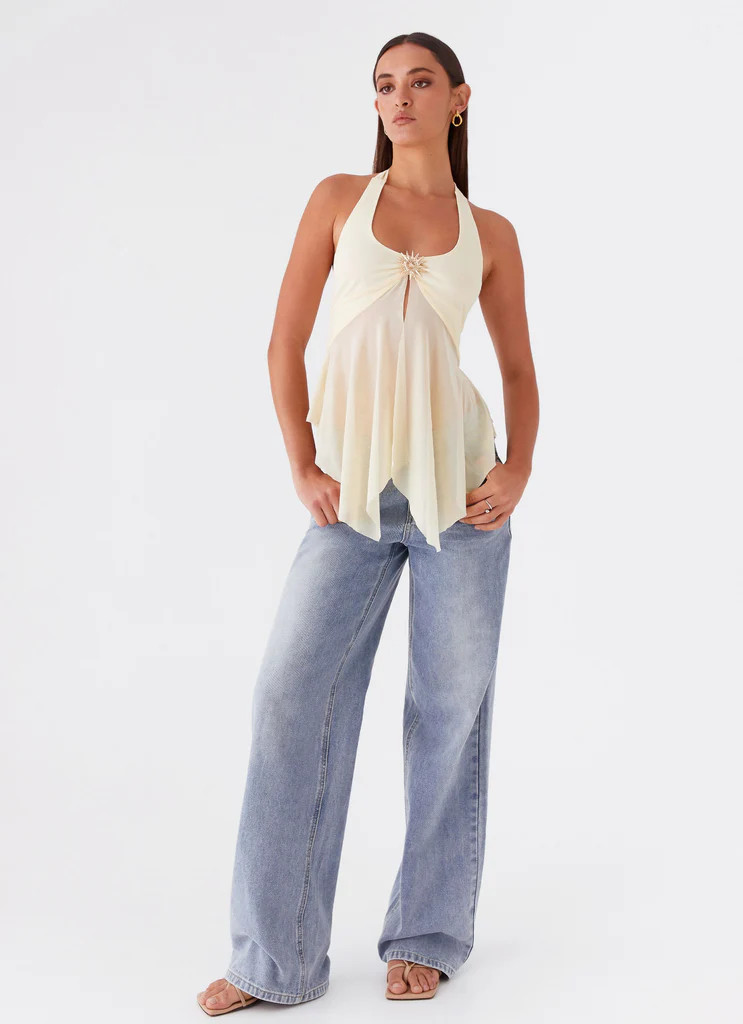 Sunbeam Mesh Top - Yellow | Peppermayo (Global)