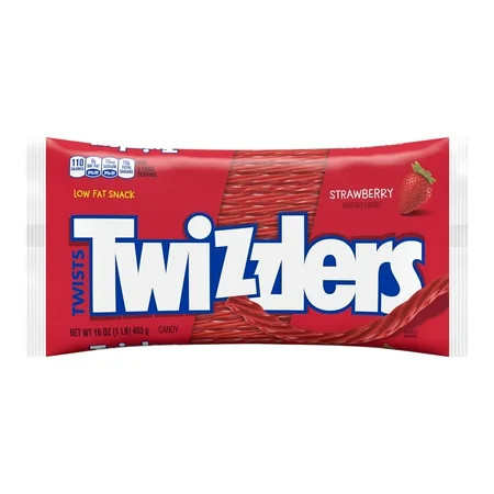 Twizzlers Twists Strawberry Flavored Licorice Style Chewy Candy, Bag 16 oz | Walmart (US)