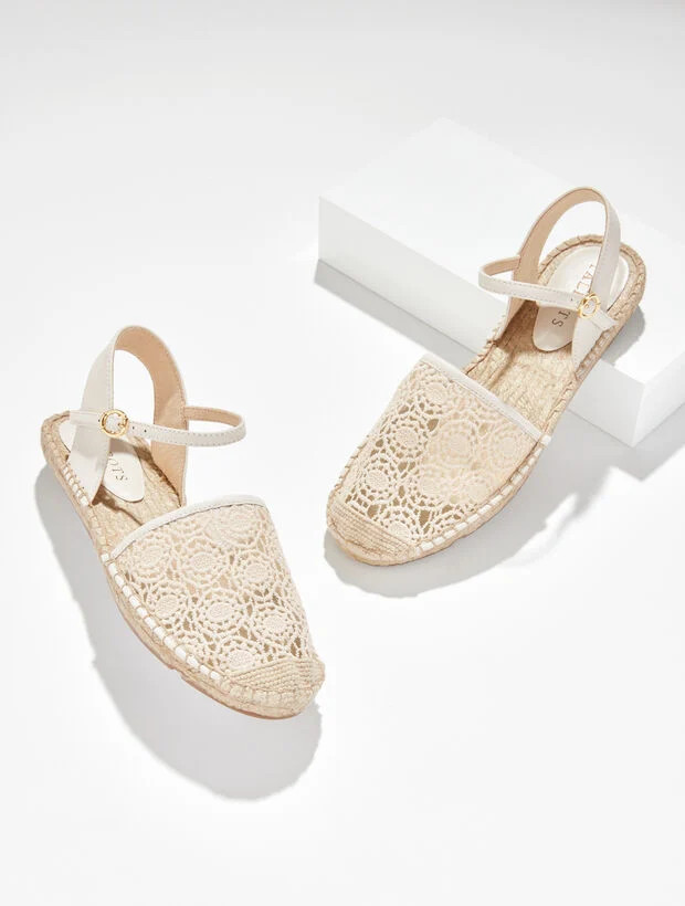 Izzy d’Orsay Crochet Espadrille Sandals | Talbots