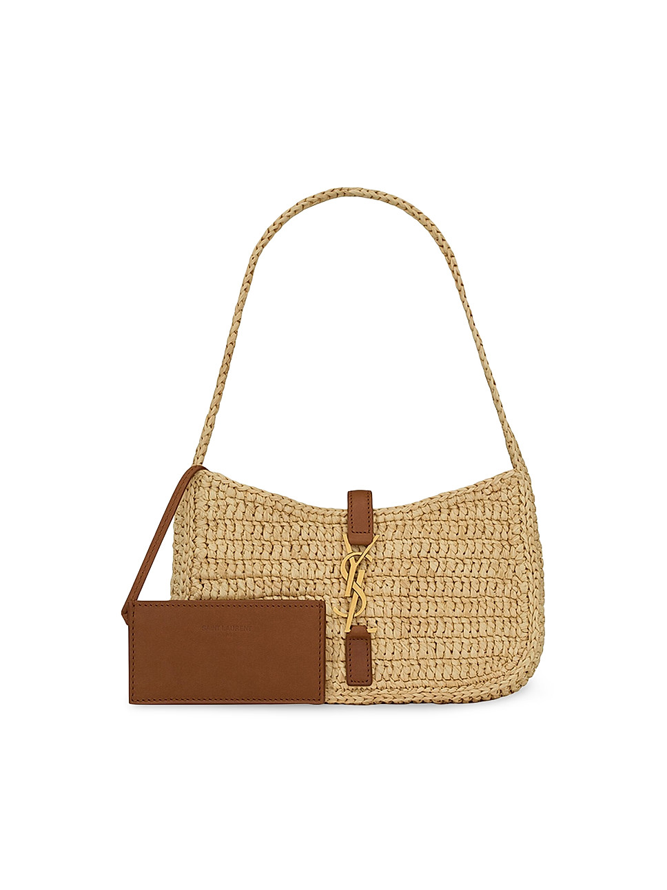 Saint Laurent Le 5 A 7 Mini Hobo Bag in Raffia | Saks Fifth Avenue