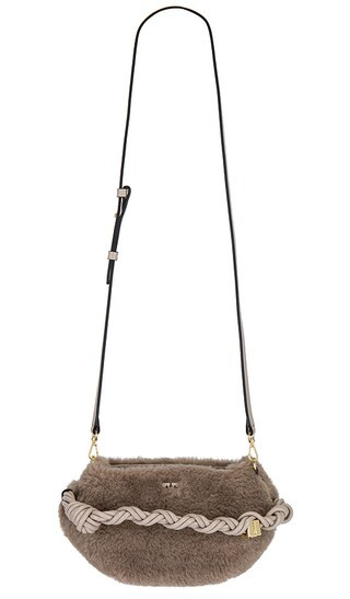 Bou Mini Faux Fur Bag in Oyster Gray | Revolve Clothing (Global)