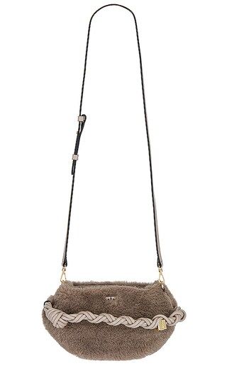 Bou Mini Faux Fur Bag in Oyster Gray | Revolve Clothing (Global)