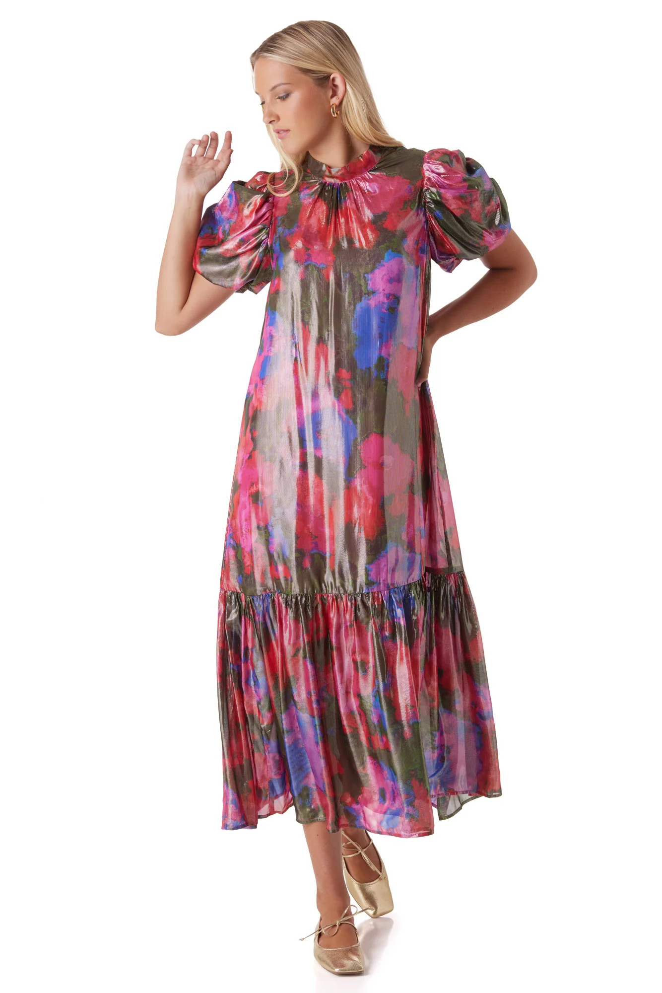 Loretta Dress in Blurred Floral Bright | CROSBY by Mollie Burch | CROSBY by Mollie Burch